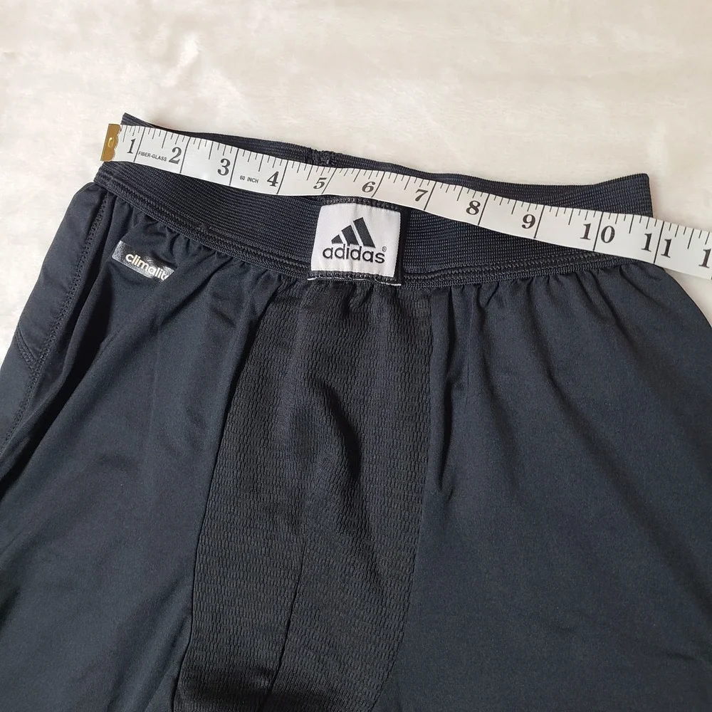 Adidas Sliding Shorts Triple Stripe Slider Climalite Men's Medium Cup Pocket